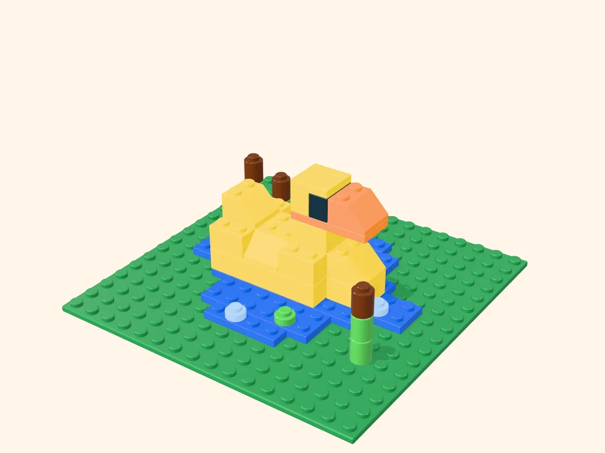 Building brick model Duck