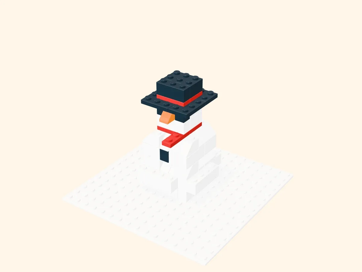Modelo de bloques Muñeco de nieve